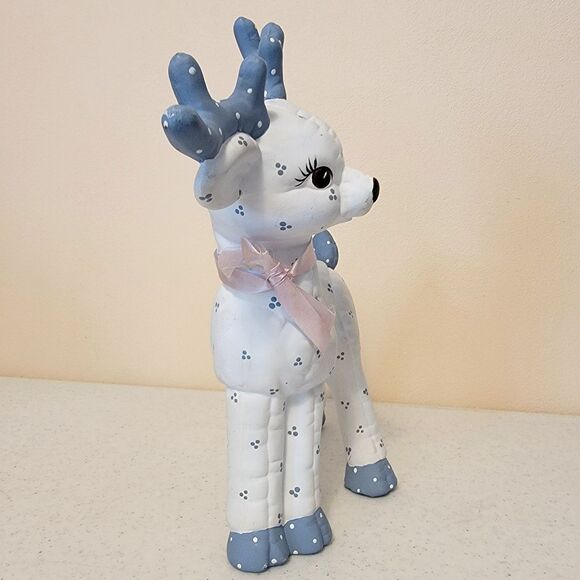 Vintage Kimple Ceramic Mold Christmas Reindeer & Santa Sleigh Quilted Figures - Picture 13 of 16